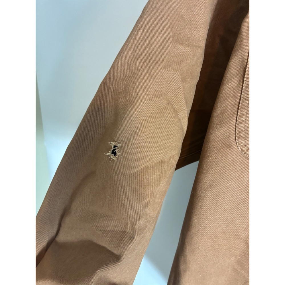 Carhartt Mens Canvas Work Shirt Brown Button Down Long Sleeve L Gorpcore 0392 - Picture 2 of 8
